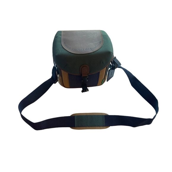 United Colors of Bennetton bag structured  quilted canvas  long adjustable strap - Picture 6 of 8